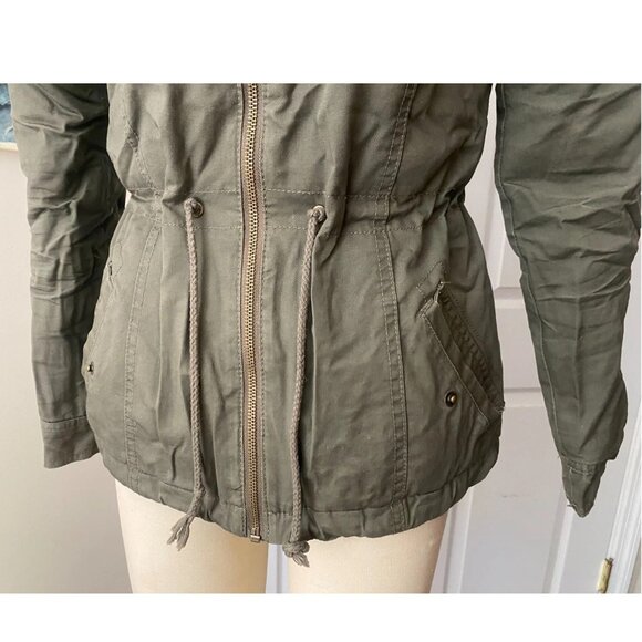 AMERICAN Rag Surplus Cotton Fur Lined Drawstring Hood Surplus Jacket *XS* B92 - Picture 3 of 8